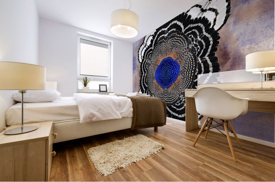 A Cascade of Plumage Mural print