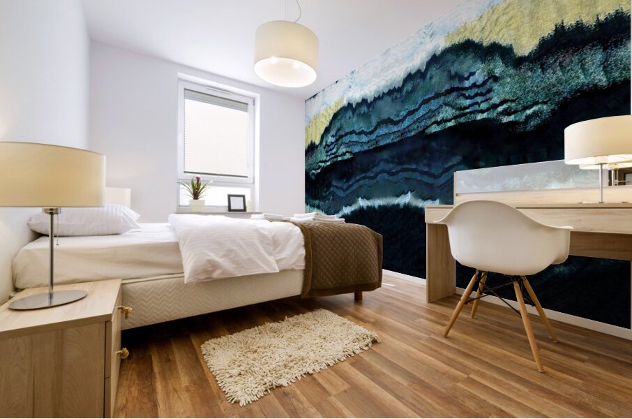 Challenger Deep:  Indigo Waves in the Pacific Mural print