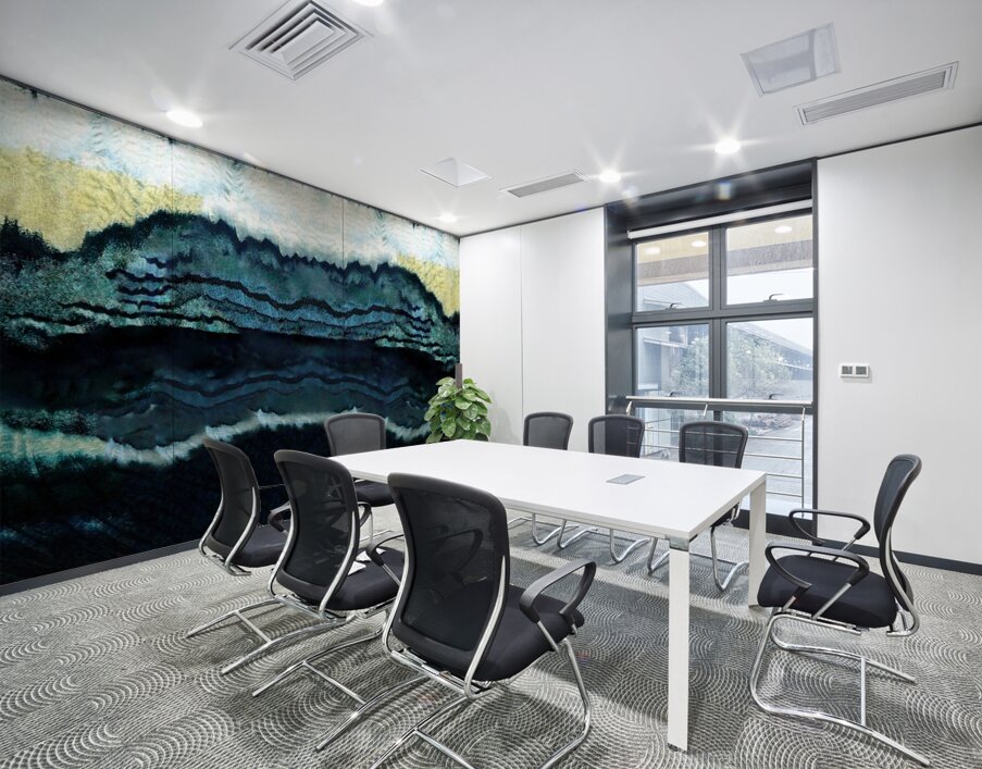 Challenger Deep:  Indigo Waves in the Pacific Wall Printing