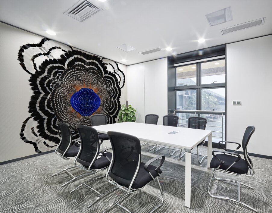 Flowerbird Wall Printing